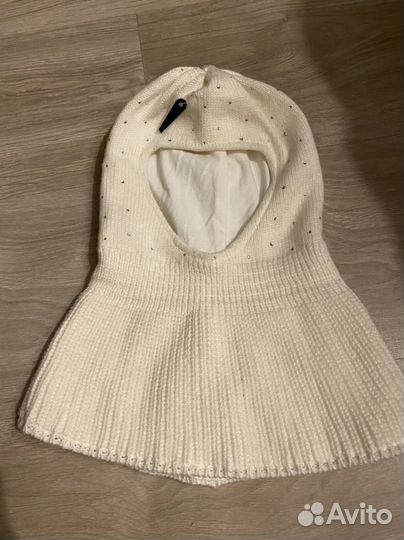 Шапка-шлем для девочки зимняя