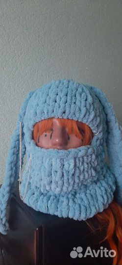 Шапка балаклава с ушками