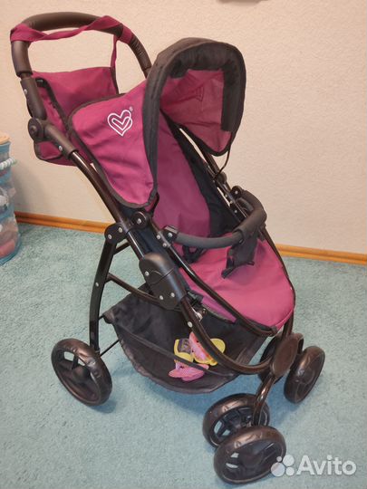 Детская игрушечная коляска для кукол (2 в 1)
