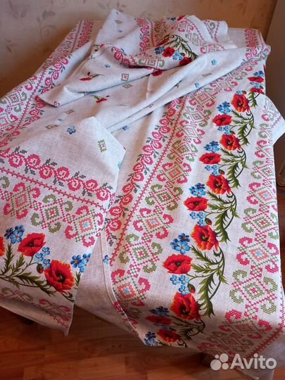 Скатерть льняная новая