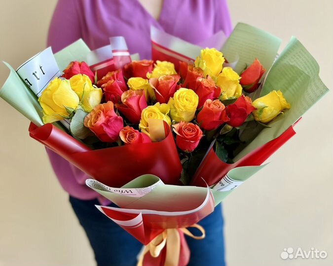 Букеты розы 51 101 с беспл.доставкой