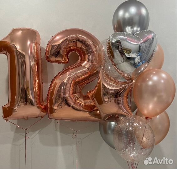 Воздушные шары Фонтаны с цифрами