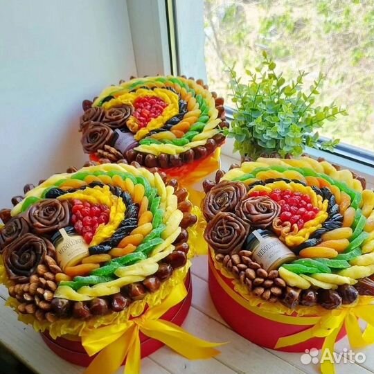 Съедобные букеты из сухофруктов