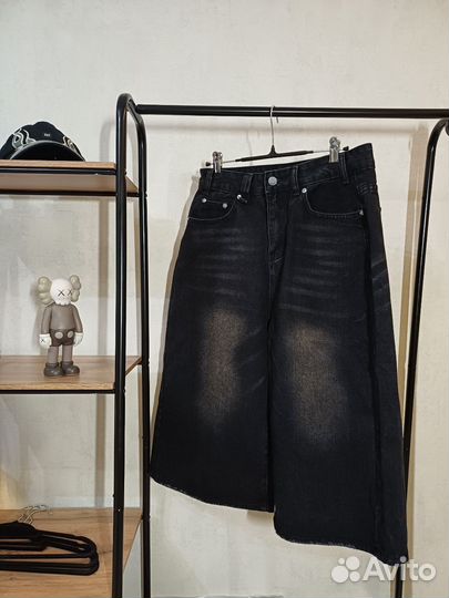 Шорты джинсовые широкие