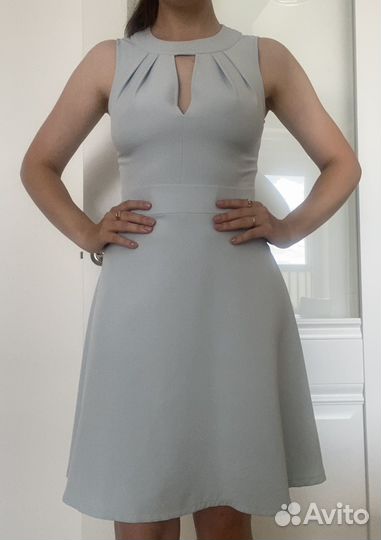 Платье женское голубое 42