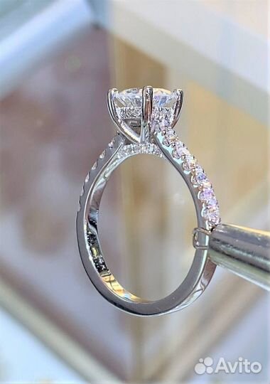 Золотое кольцо с бриллиантами CVD 3,66 карат