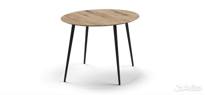 Стол обеденный Бриг 100 Wood Beige, Черный