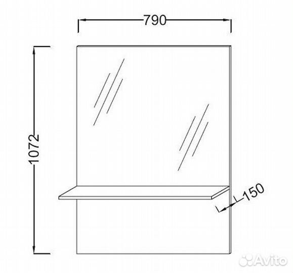 Зеркало Jacob Delafon Struktura 80 eb1213-n18 Бел