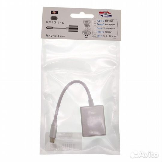 Кабель переходник штекер Type-C - гнездо hdmi