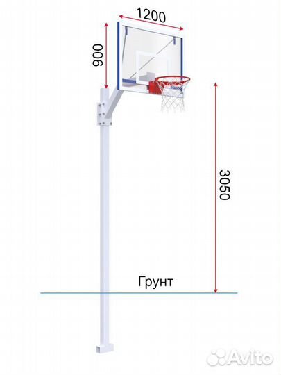 Баскетбольная стойка Pio 981239