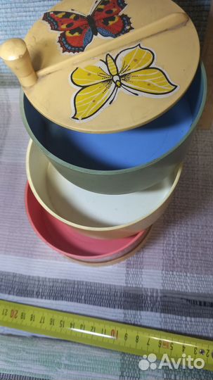 Шкатулка пирамида пластик бабочки