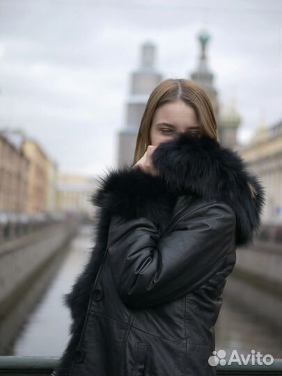 Дубленка женская, натуральный мех каменного козла