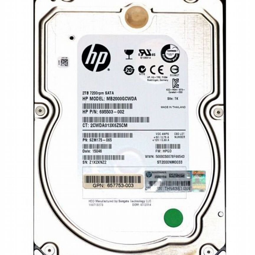 [658079-B21] Жесткий Диск Hpe 2tb 7.2k Sata 658079-B21