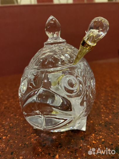 Ваза сервировочная малая стекло и джемница