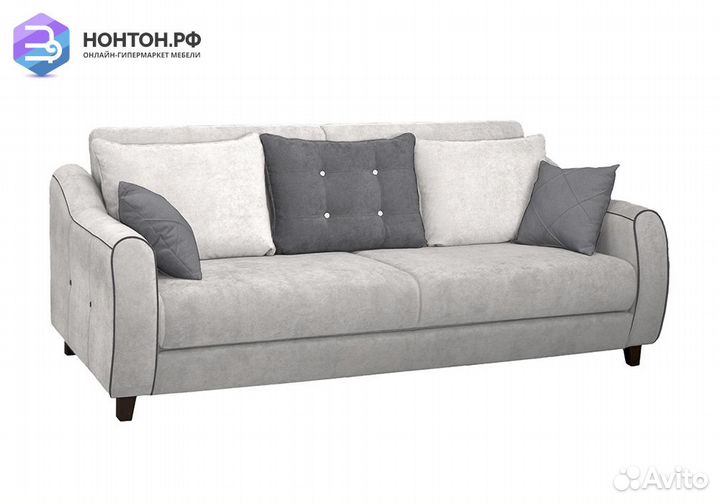 Диван книжка Френсис светло-серый / темно-серый