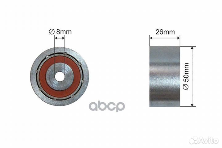 Ролик поликлинового ремня направляющий RNK-CT-0
