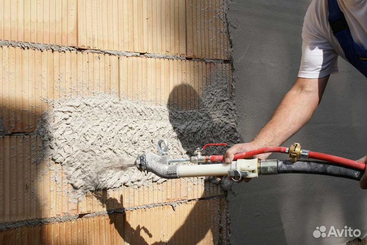 Механизированная штукатурка от 200 м2 по стенам