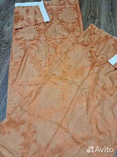 Шторы золотые 2 шт 150см275см