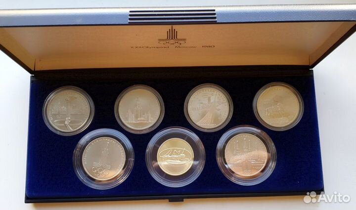 Олимпиада 80. Москва. Набор монет. 1 рубль СССР