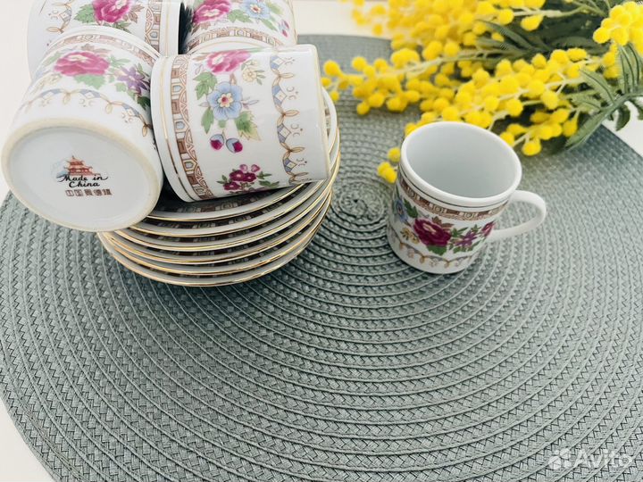 Чашка с блюдцем фарфор Китай