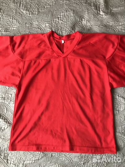 Cвитер хоккейный тренировочный красный #8(детский)