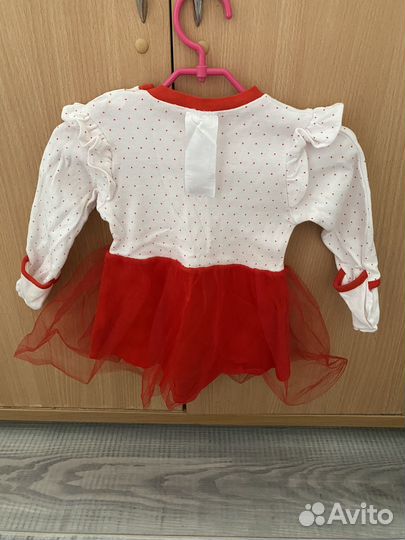 Боди новогоднее с юбкой