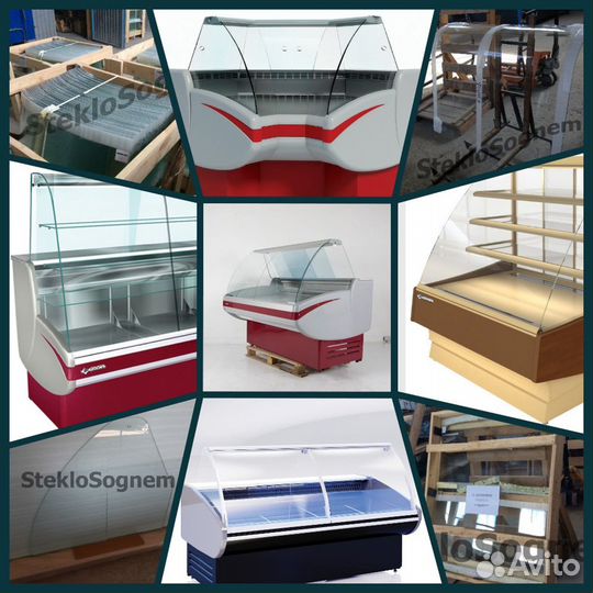 Боковое стекло для кондитерской витрины Гамма