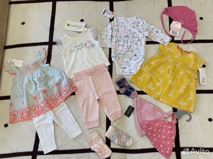 Пакет новых вещей на новорожденную 0-3 мес