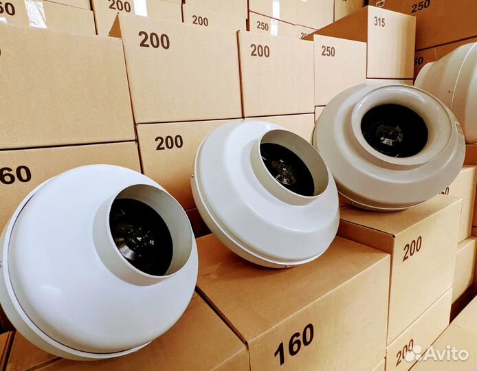 Канальный вентилятор 100-315мм приточный