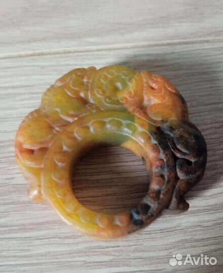 Аксессуар, кольцо - кулон из натурального камня не