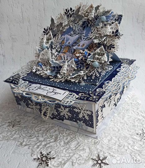 Коробочка для денег новогодняя, подарок на новый г