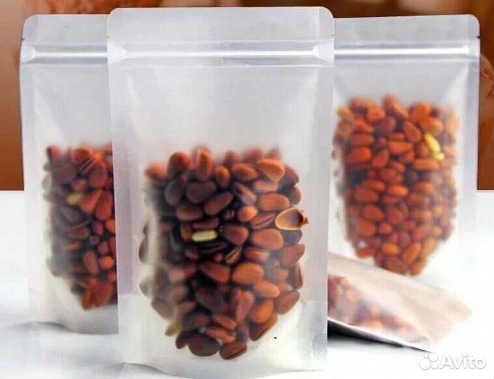 Прозрачный матовый дой-пакет с замком zip-lock