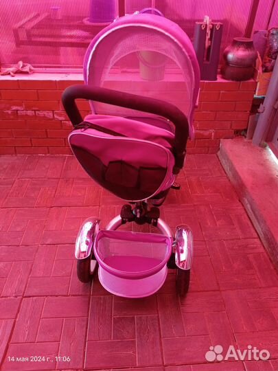 Велосипед коляска трёхколёсный с ручкой