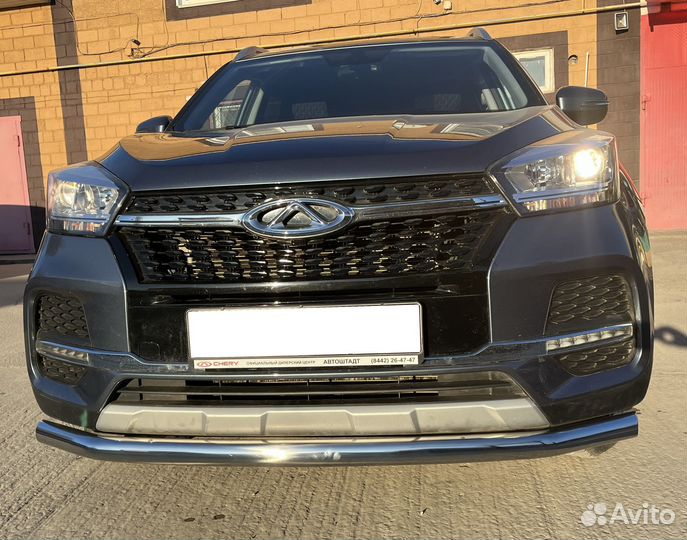 Защита переднего бампера Chery Tiggo радиус