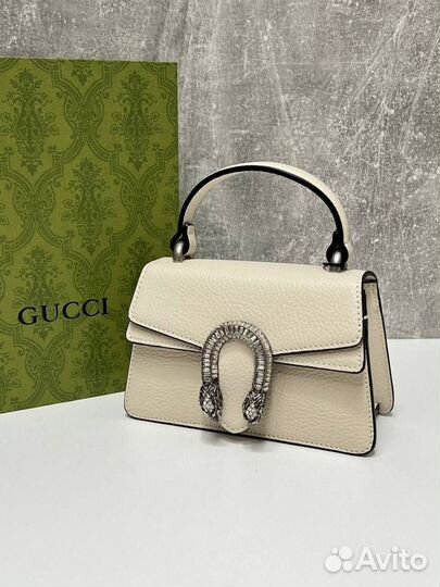 Новая женская сумка Gucci Dionysus белая