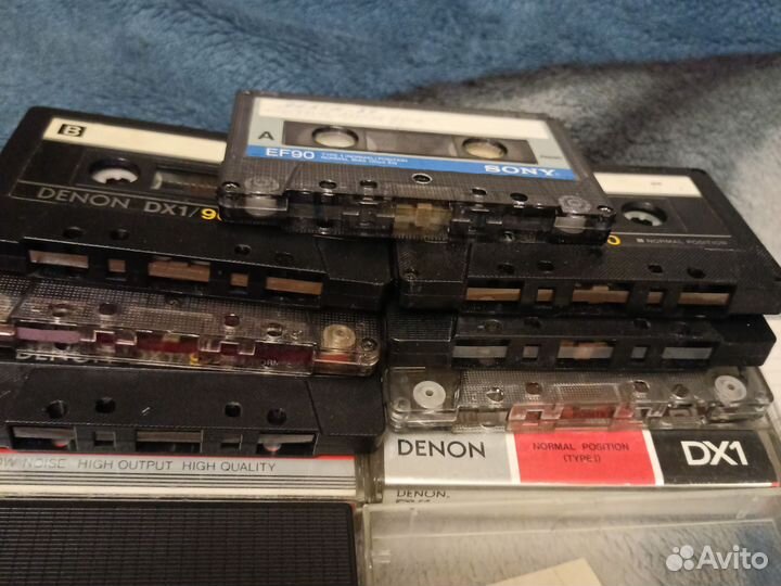 Аудиокассеты denon, sony., tdk