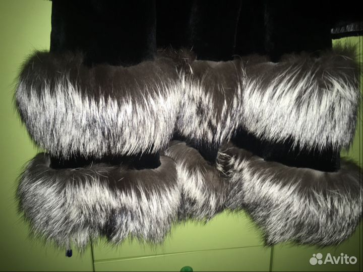 Женская Чернобурка цельная шуба