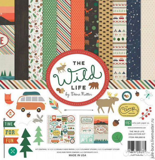 Бумага для скрапбукинга Echo Park The Wild Life
