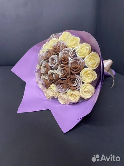 Розы из Бельгийского Шоколада - 29 шт в Букете