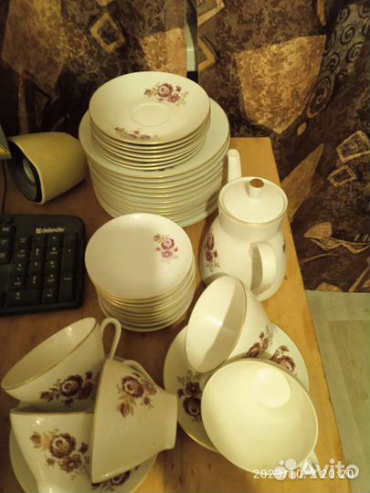 Сервиз столовый роза гдр