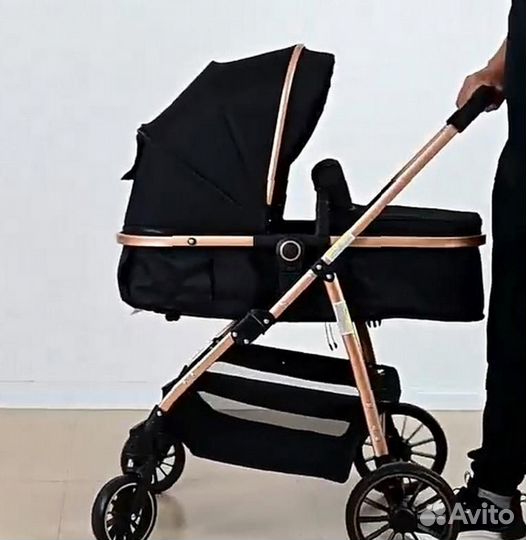 Коляска 3 в 1 с легким механизмом складывания