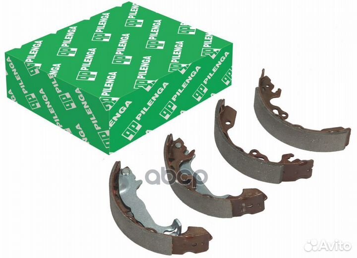 Колодки тормозные барабанные со скобами ручника
