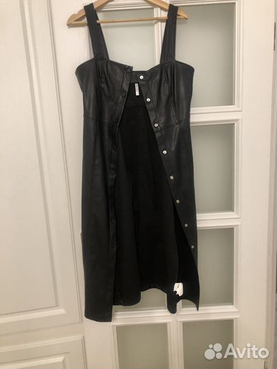 Кожаный сарафан женский 44 46
