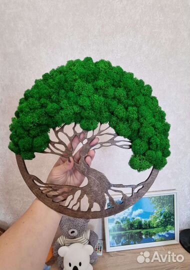 Дерево жизни панно декор подарок из мха