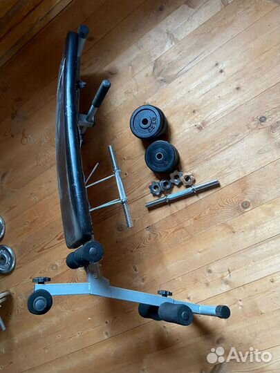 Скамья для жима и штанга бу