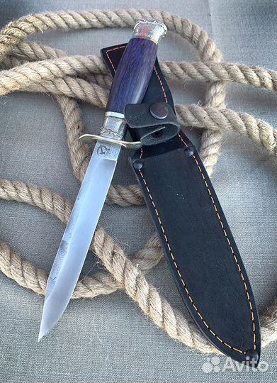 Туристическая финка из кованой стали х12мф