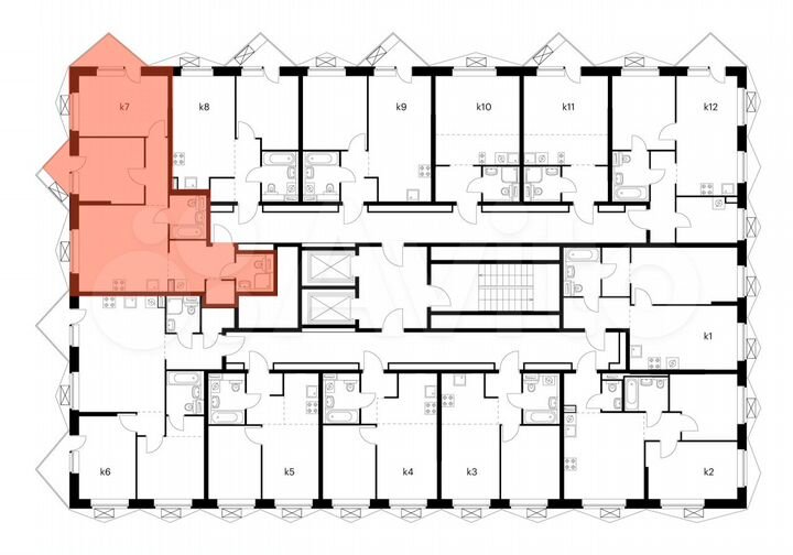 2-к. квартира, 61,2 м², 12/20 эт.