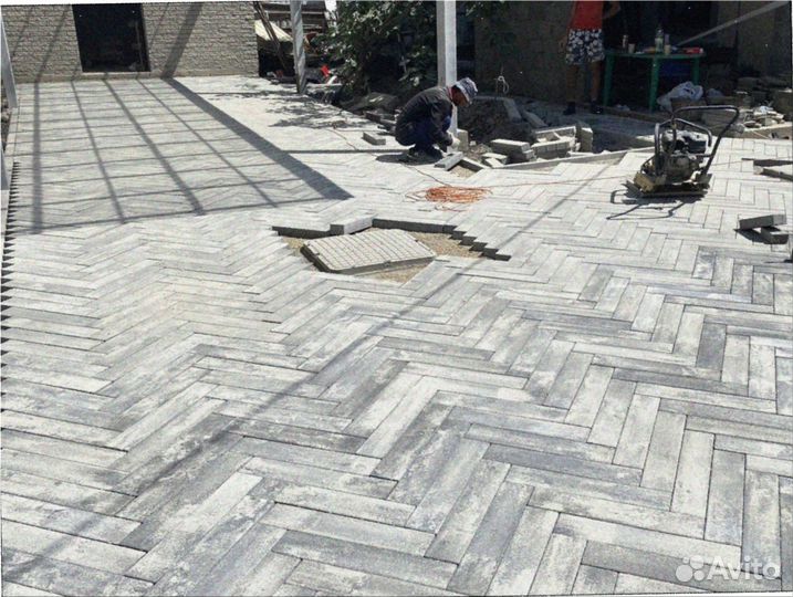 Тротуарная плитка брусчатка новый город