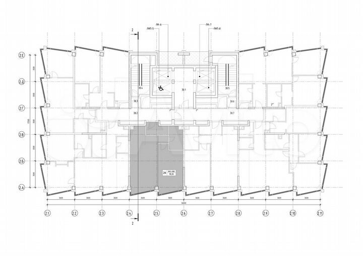 1-к. квартира, 56,7 м², 38/41 эт.