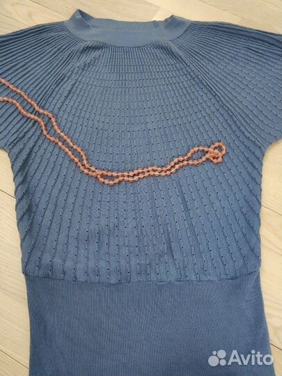 Джемпер голубой р. S Aventura Швеция хлопок